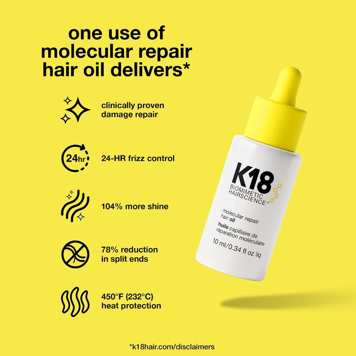 MOLECULAR REPAIR HAIR OIL (ACEITE FORTALECEDOR DE CABELLO)-K18