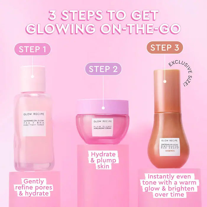 GLOW RECIPE-Get Glowing With Me™ Kit by Katie Fang with Hue Drops Tinted Serum