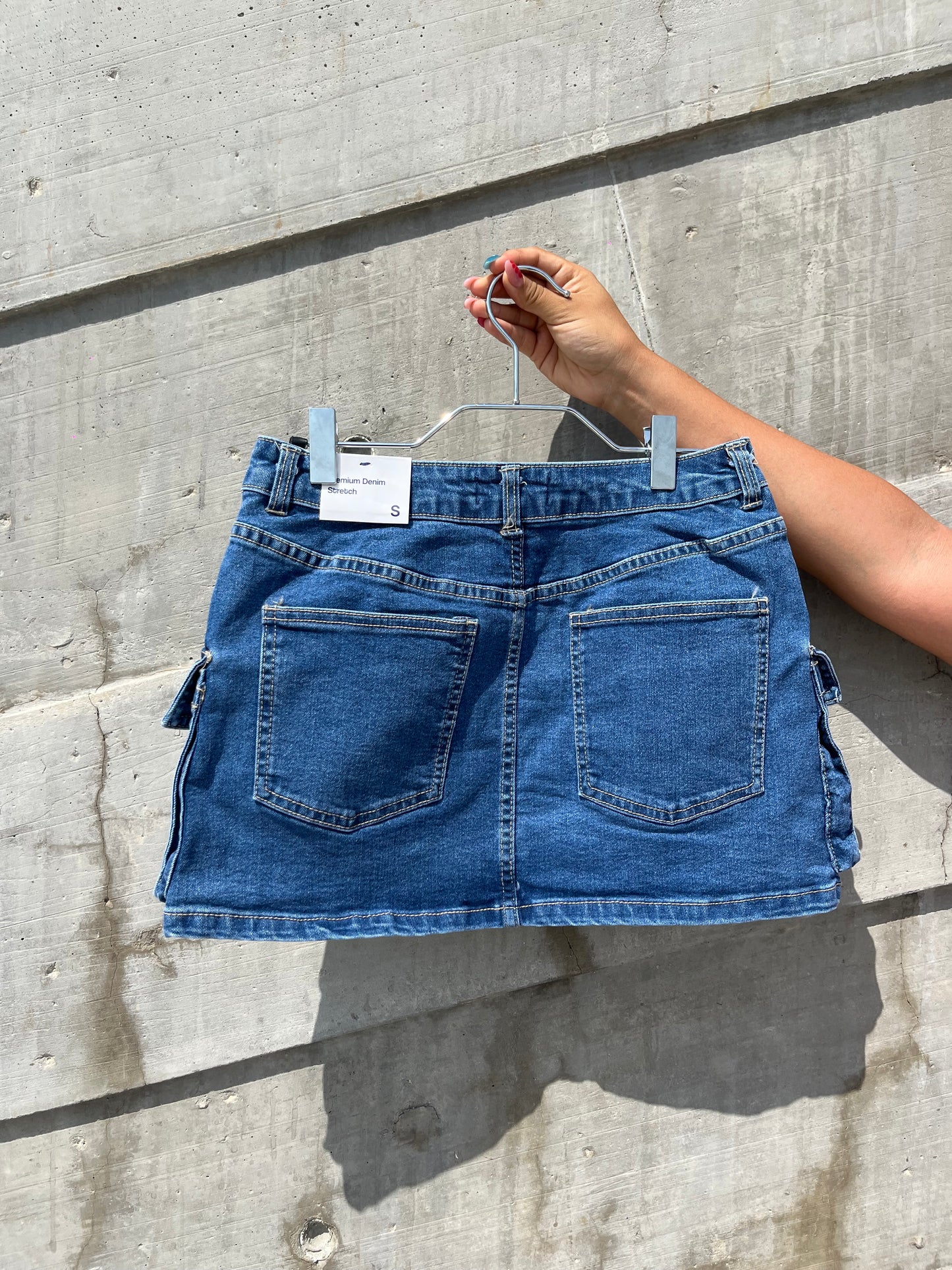 FALDA CARGO DENIM